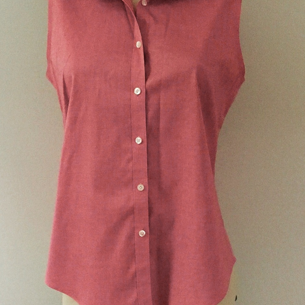 Brooks Brothers Sleeveless Cotton Blouse
